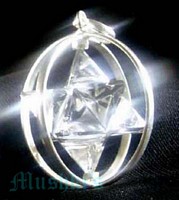 Star Pendulum with Sterling Silver Plated Casing - click here for large view